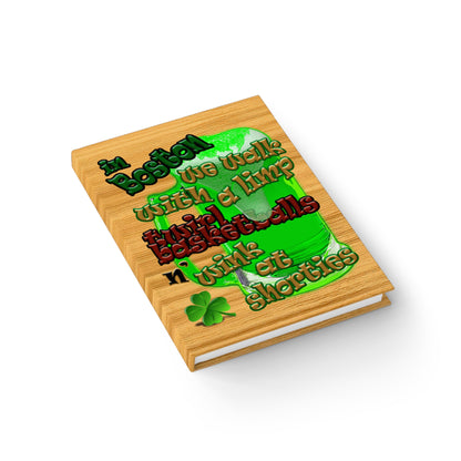 celtics logo - journal-lined (butterscotch wood finish)