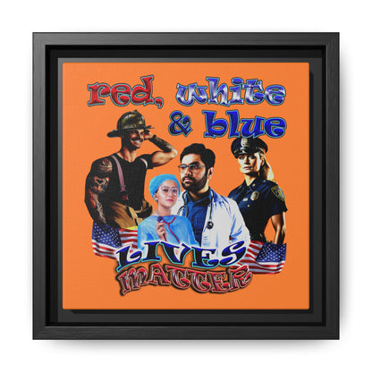 rw&b lives matter - framed canvas art (crusta)