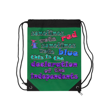 declaration of the independents - Drawstring Bag (dark green)