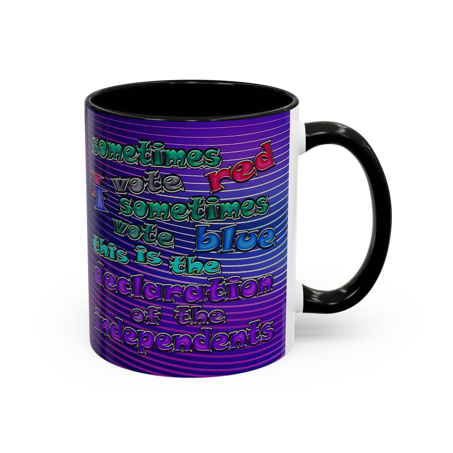 declaration of the independents - Accent Mug (purple wave)