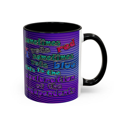 declaration of the independents - Accent Mug (purple wave)