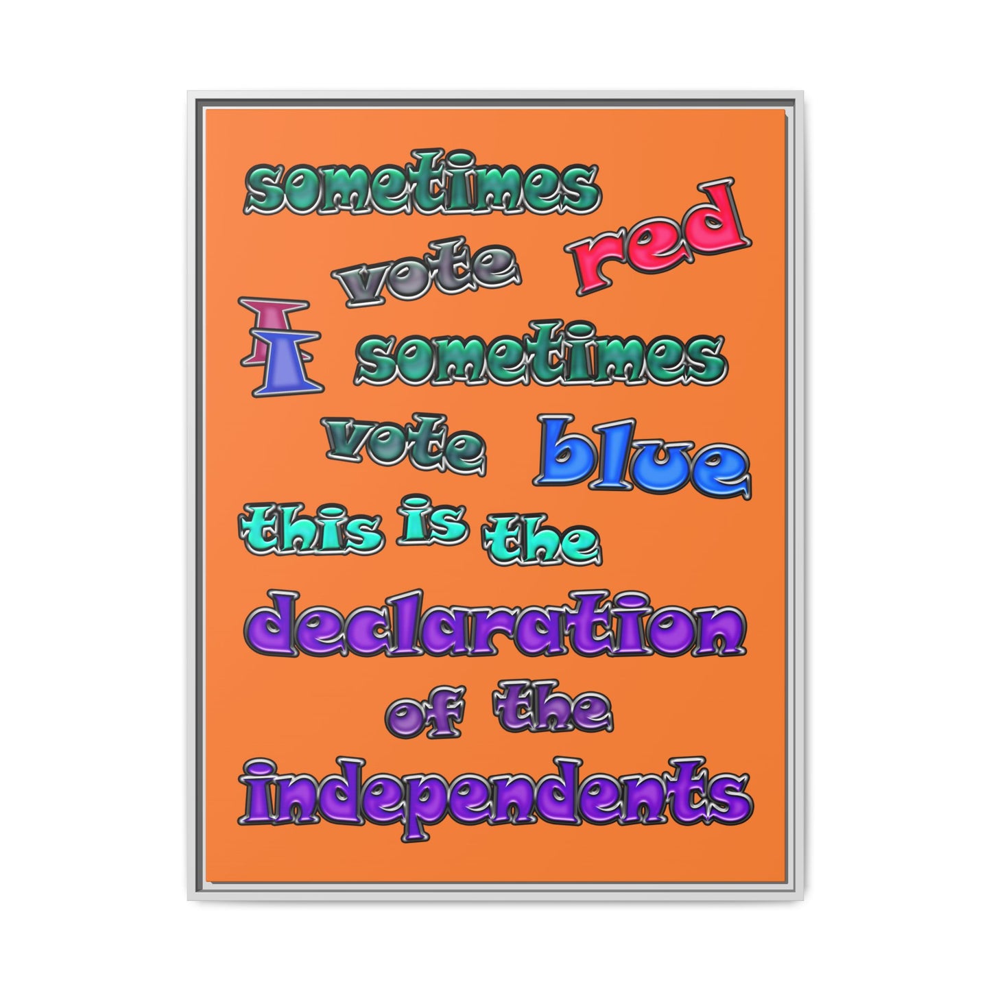 declaration of the independents - framed canvas art (crusta)