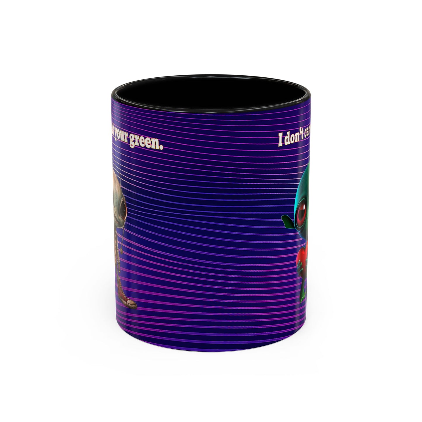 I don't care that your grey - Accent Mug (purple wave)
