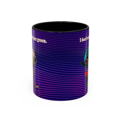 I don't care that your grey - Accent Mug (purple wave)