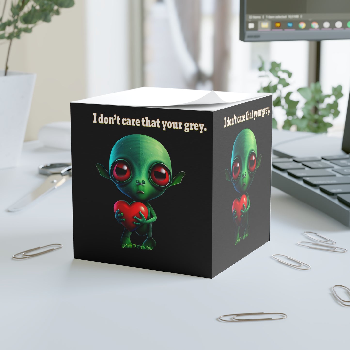 I don't care that your grey - note cube (black)