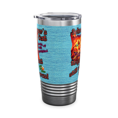 schrodinger's cat - Ringneck Tumbler, 20oz (faded blue)