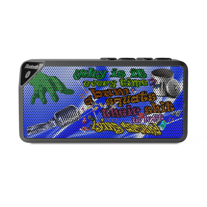 the bum's shit - Jabba Bluetooth Speaker (blue-white wave)