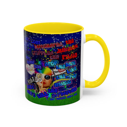 drop the beat - Accent Mug ('snoops' background)