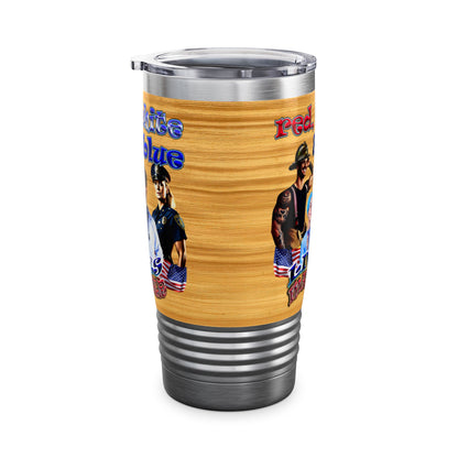 rw&b lives matter - Ringneck Tumbler, 20oz (butterscotch wood finish)