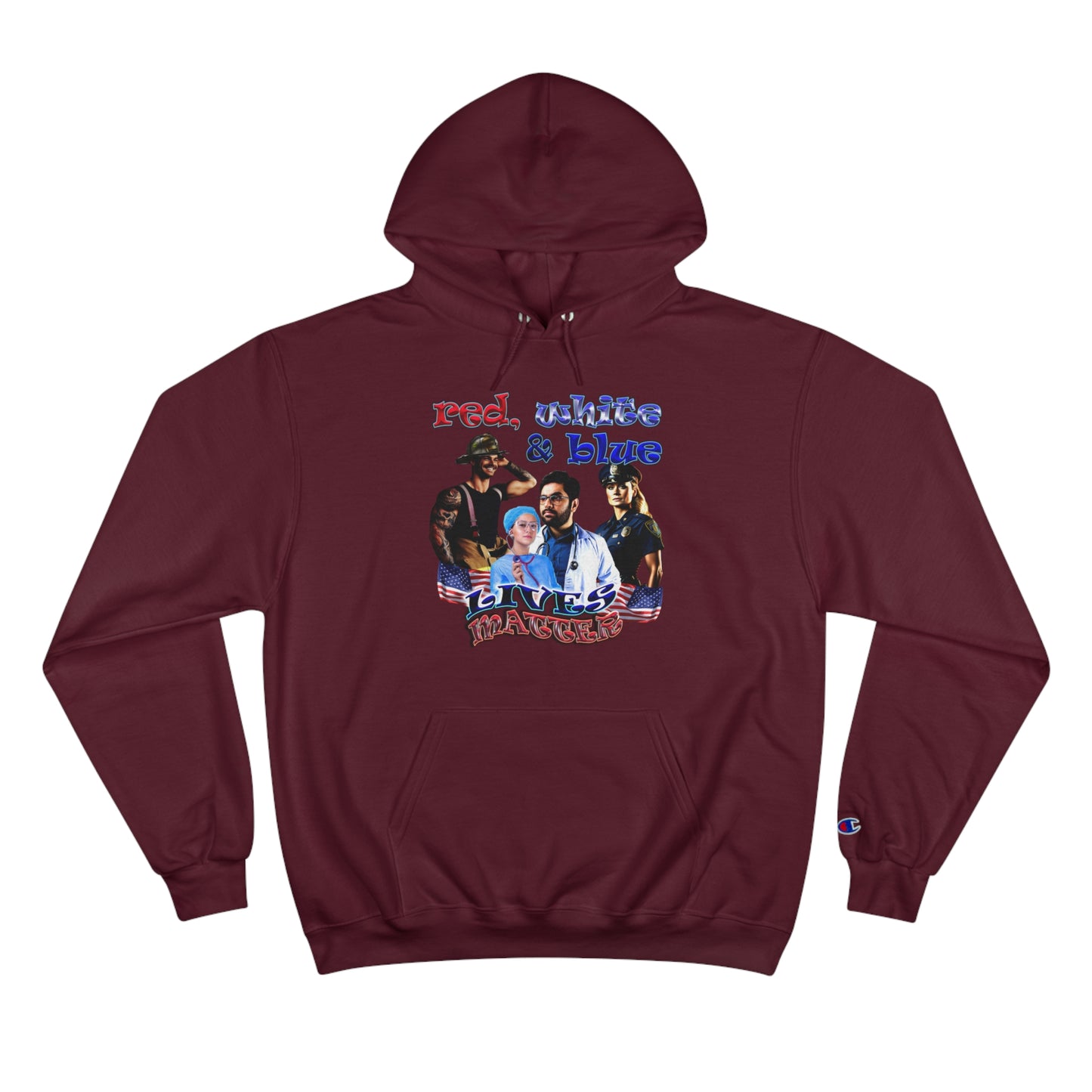 rw&b lives matter - Champion Hoodie