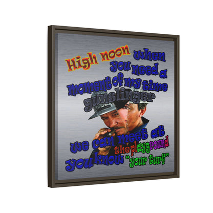 high noon - framed canvas art (brushed nickel)