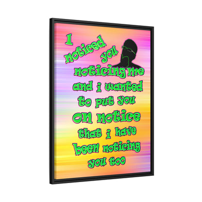 noticed you noticing - framed canvas art (color blur)