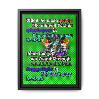 doggystyle - framed canvas art (logo green)