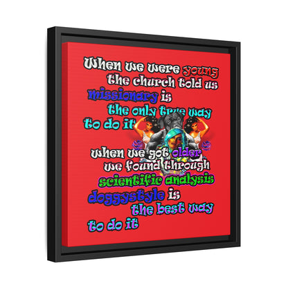 doggystyle - framed canvas art (red)