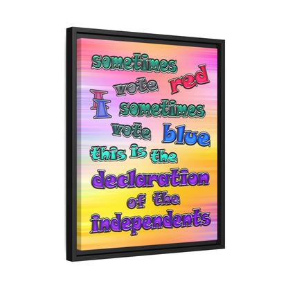 declaration of the independents - framed canvas art (color blur)
