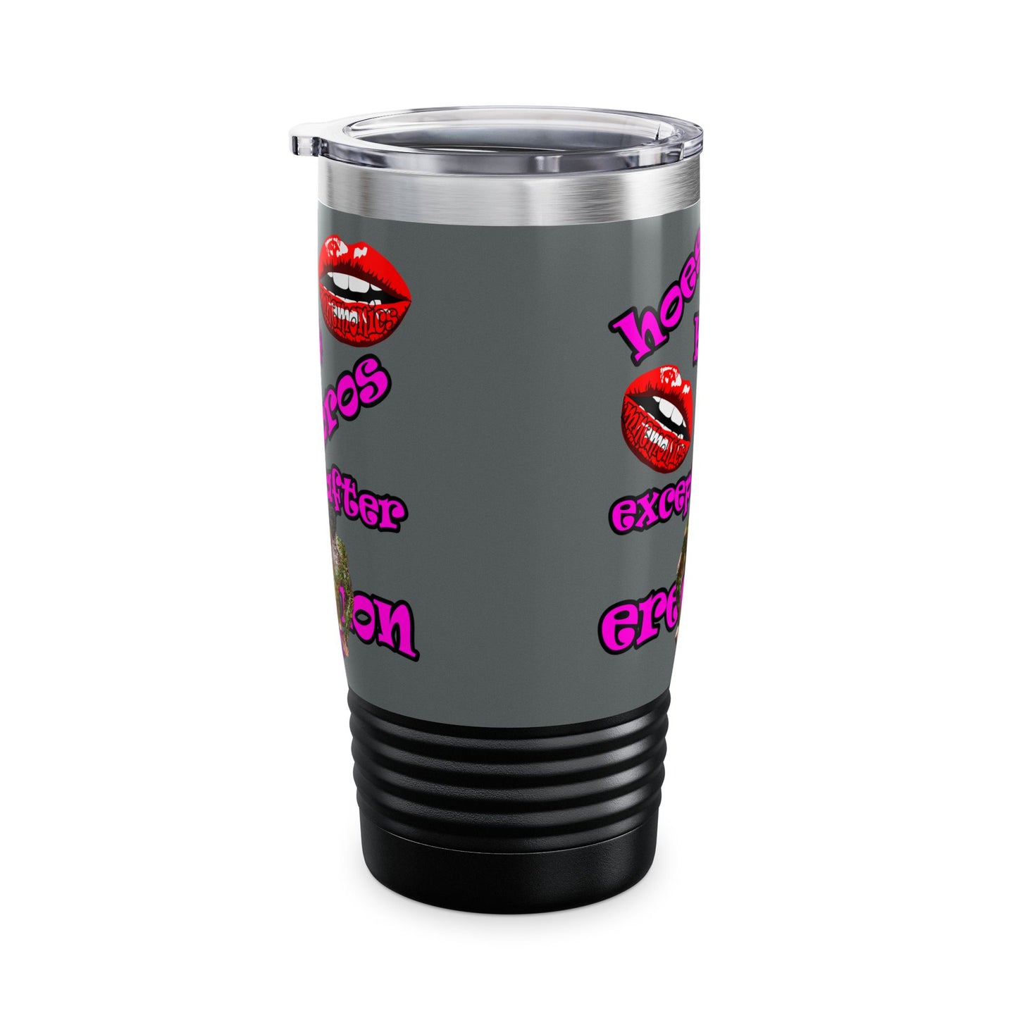 hoes b4 bros - Ringneck Tumbler, 20oz (dark grey)