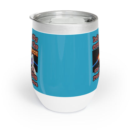 defy conquer reach - Chill Wine Tumbler (turquoise)
