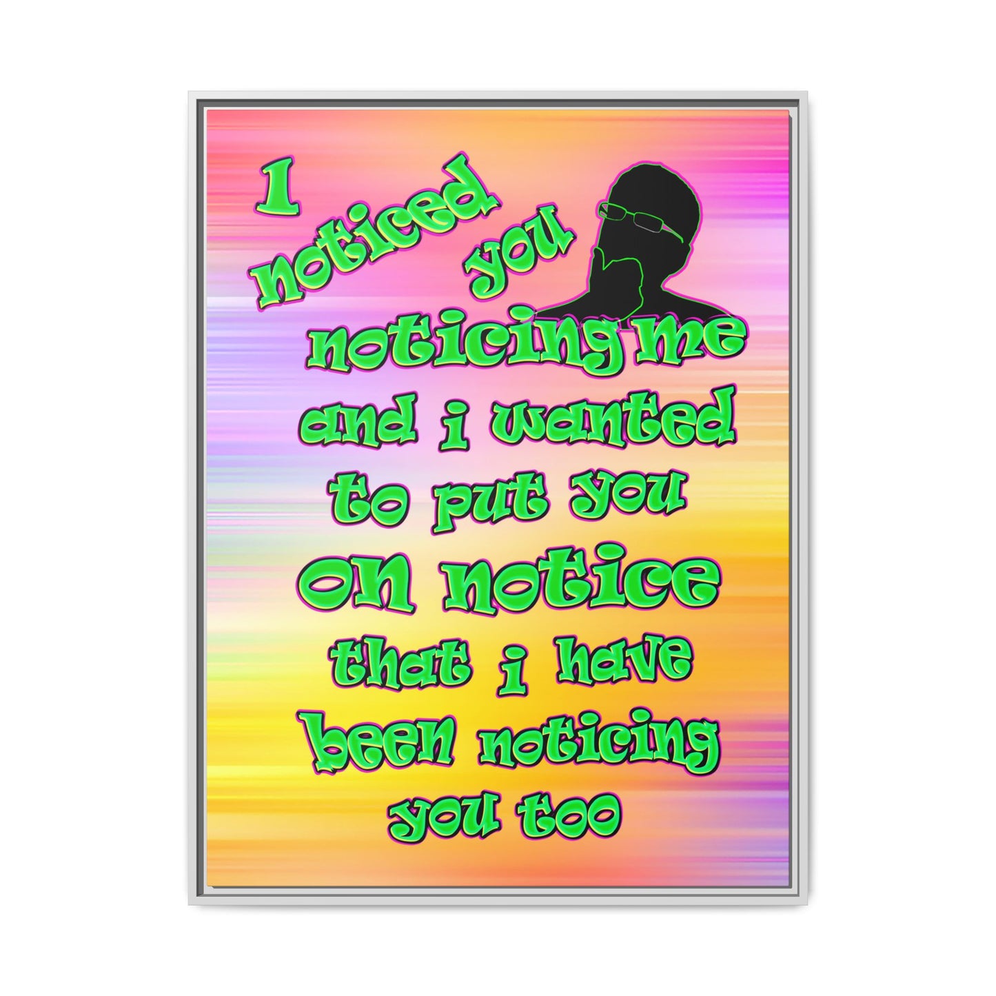 noticed you noticing - framed canvas art (color blur)