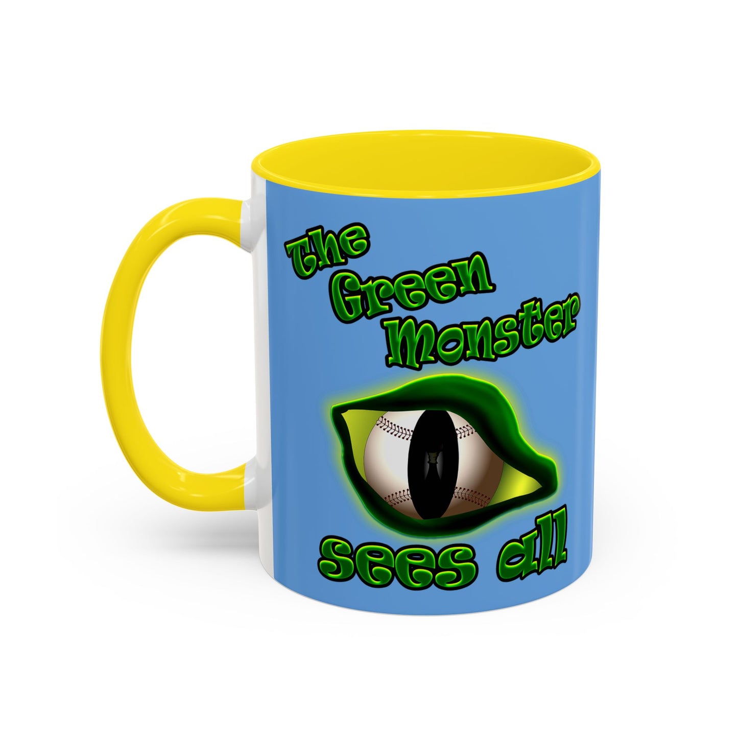 green monster - Accent Mug (light blue)