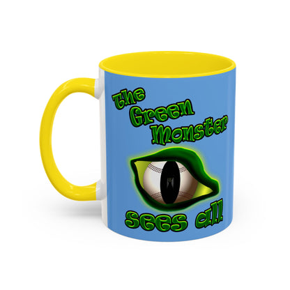 green monster - Accent Mug (light blue)