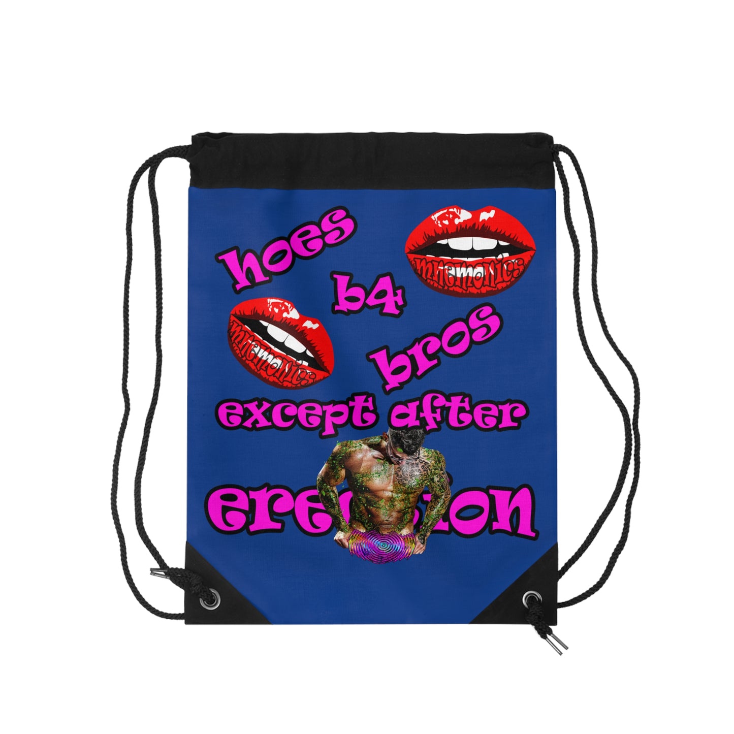 hoes b4 bros - Drawstring Bag (dark blue)