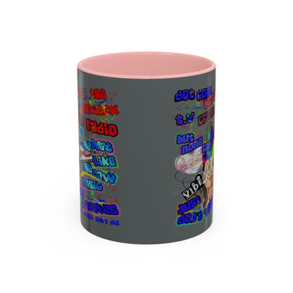drop the beat - Accent Mug (dark grey)