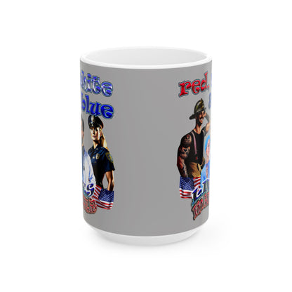 rw&b lives matter - White Mug (light grey)
