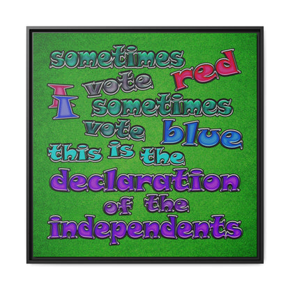 declaration of the independents - framed canvas art (green turf)