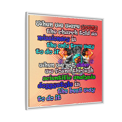 doggystyle - framed canvas art (yellow-orange wave)