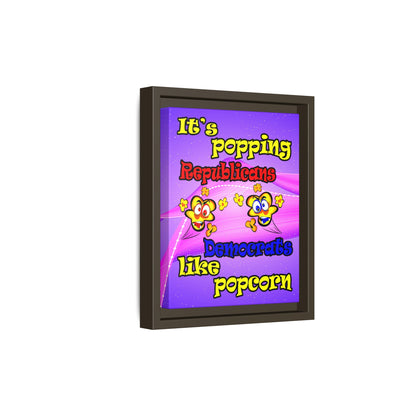 popping like popcorn - framed canvas art (purple-pink wave)