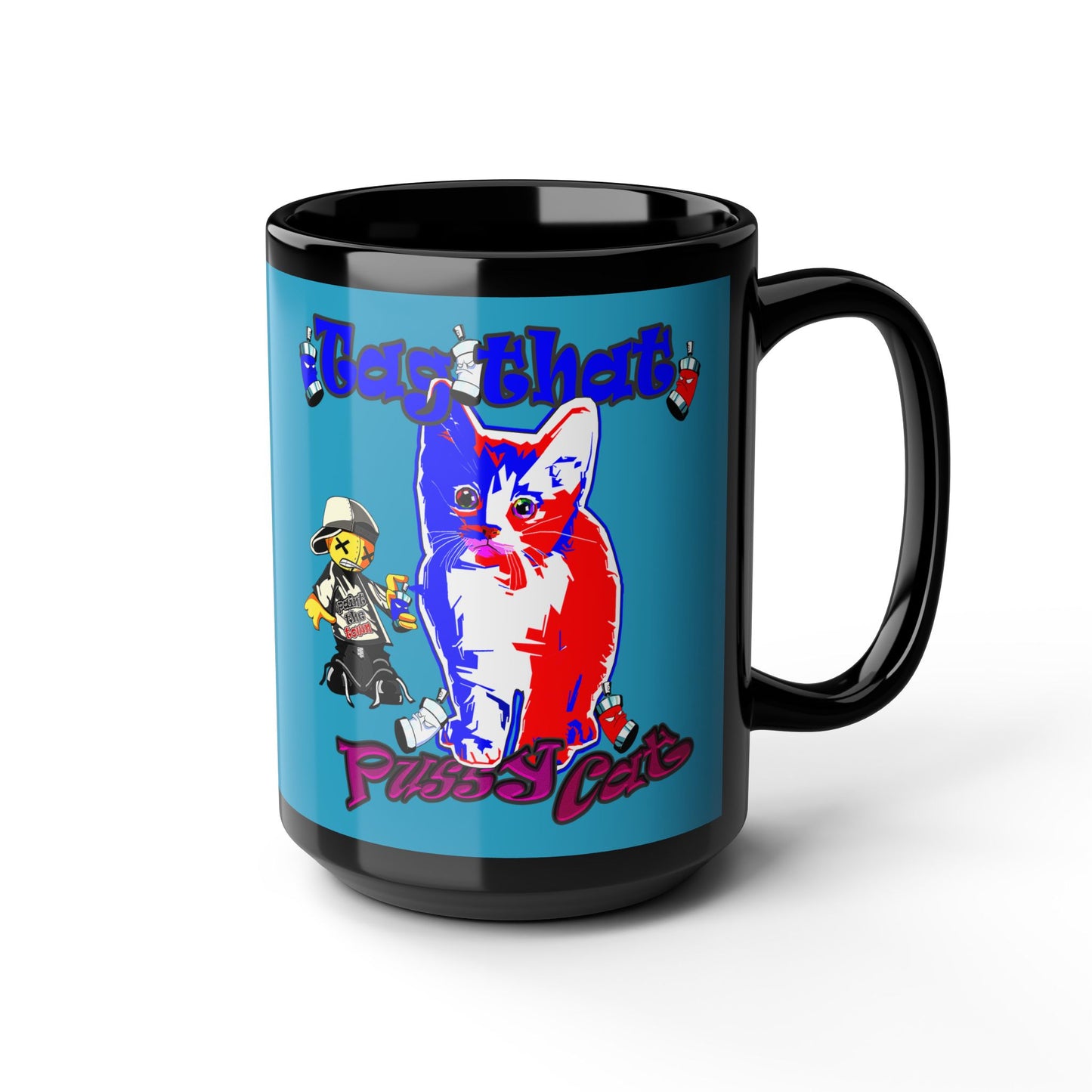tag that - Black Mug (turquoise)