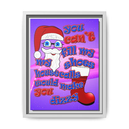 santa's shoes - framed canvas art (purple-pink wave)