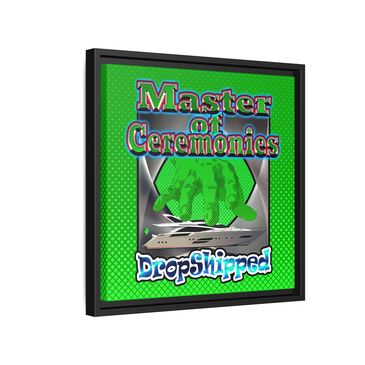 logo - framed canvas art (logo green)