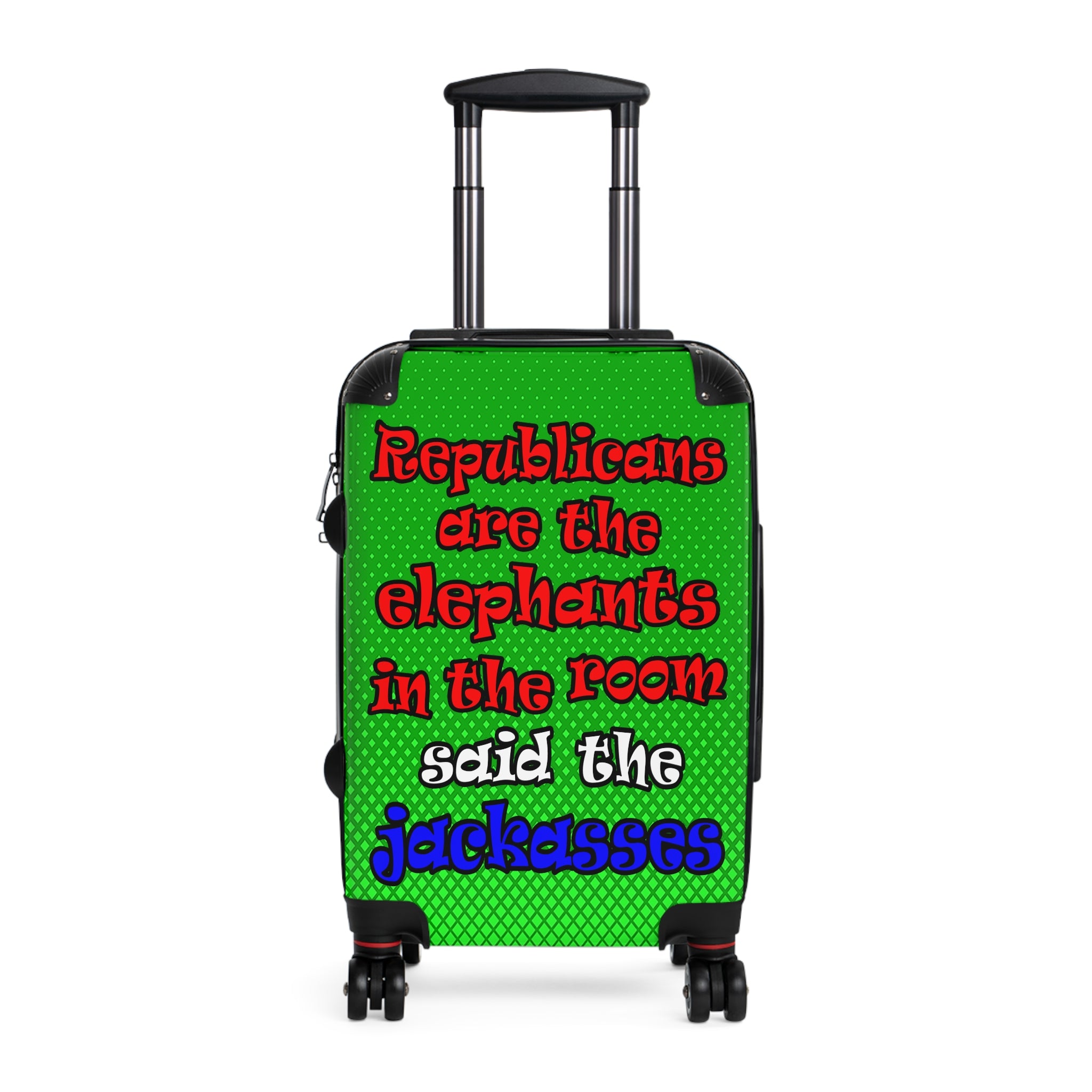 donkeys and elephants - Suitcase (logo green)