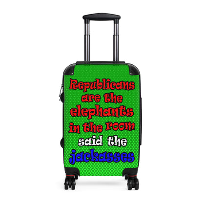 donkeys and elephants - Suitcase (logo green)