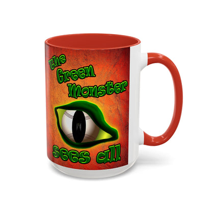 green monster - Accent Mug (burnt orange)