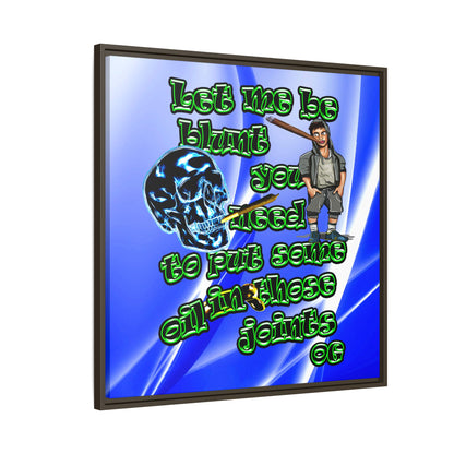 og - framed canvas art (blue-white wave)