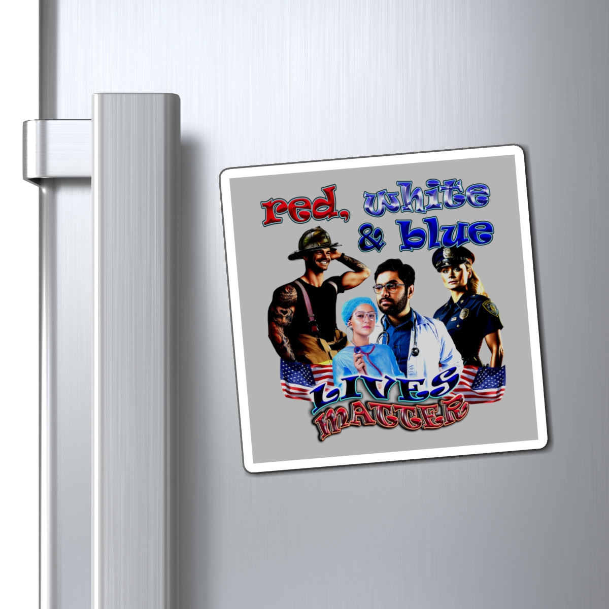rw&b lives matter - Magnets - (light grey)
