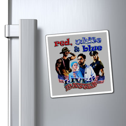 rw&b lives matter - Magnets - (light grey)