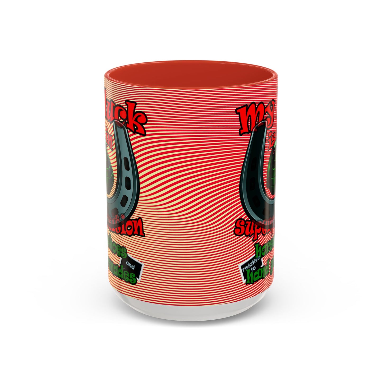 my luck - Accent Mug (yellow-orange wave)
