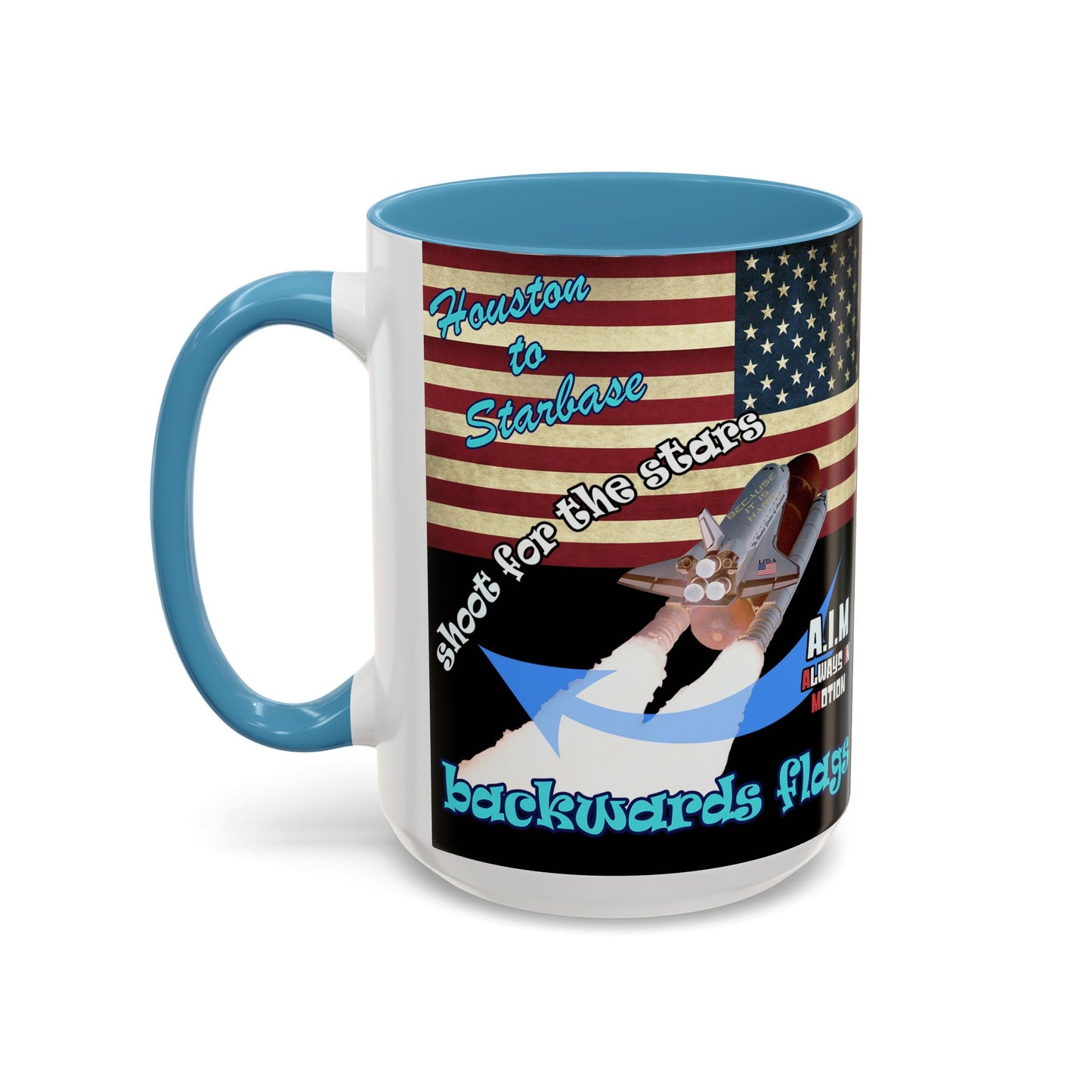 shoot for the stars - Accent Mug (black)