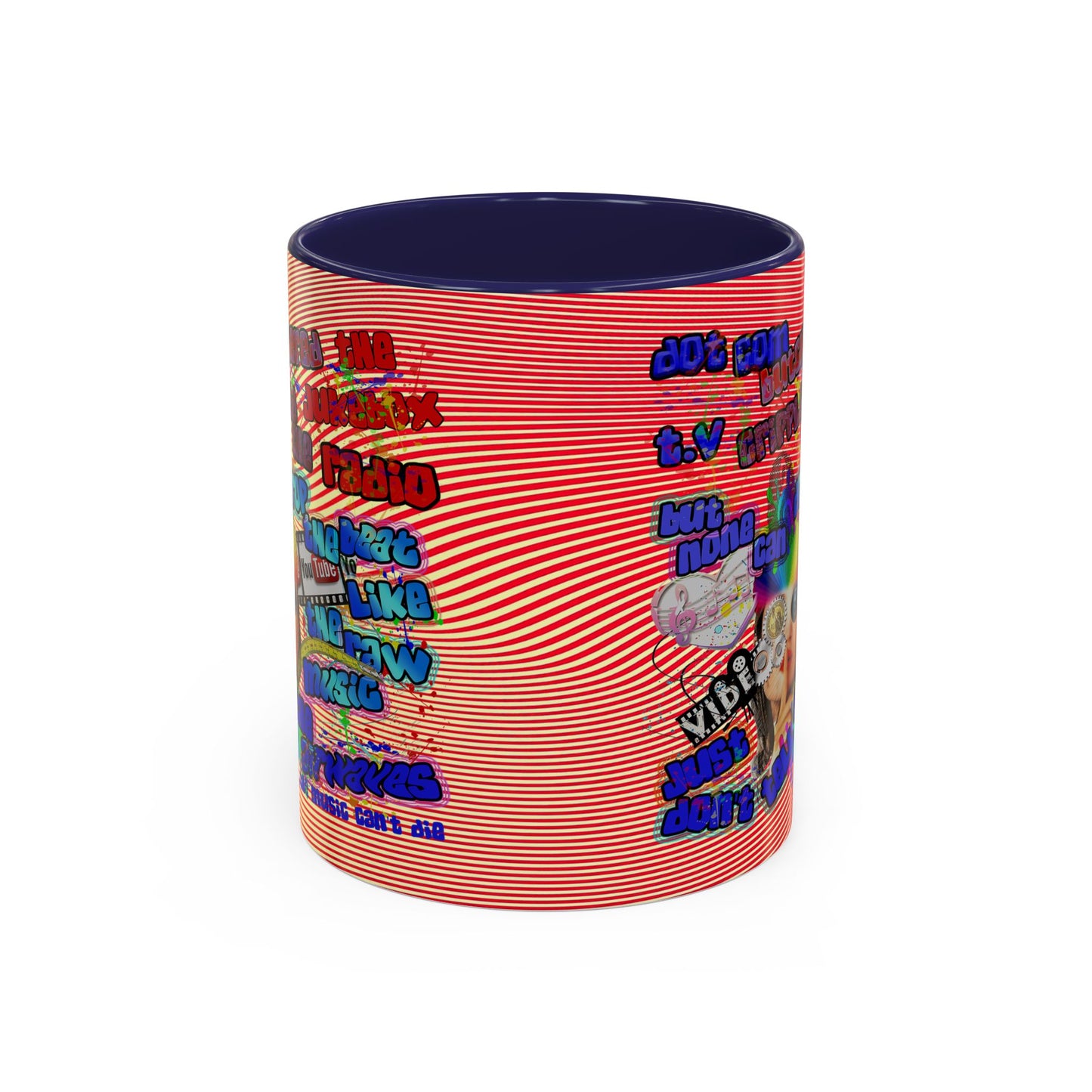 drop the beat - Accent Mug (yellow-orange wave)