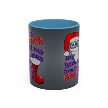 santa's shoes - Accent Mug (grey-light grey)