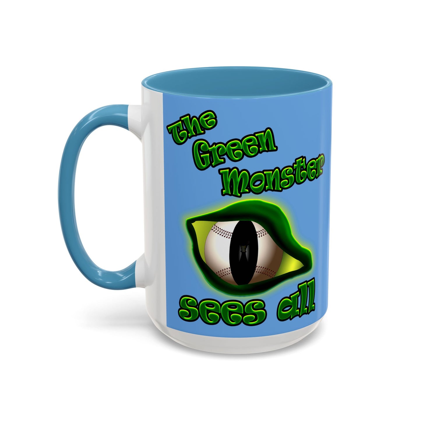 green monster - Accent Mug (light blue)