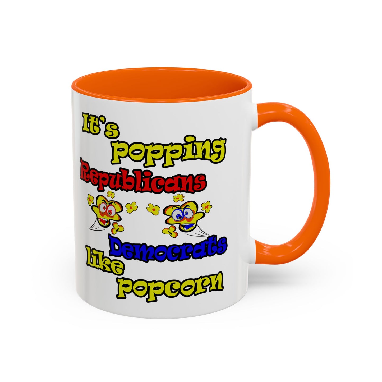 popping like popcorn - Accent Mug (white)