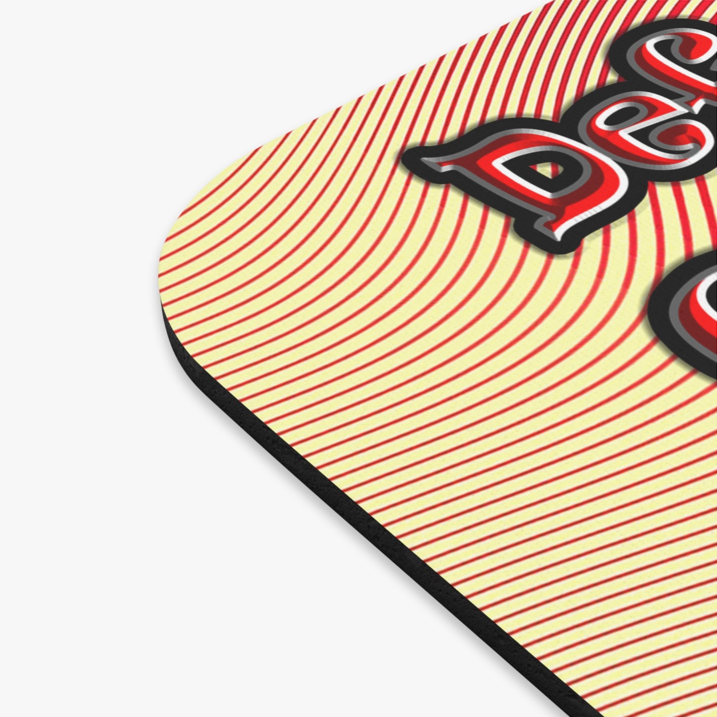 defy conquer reach - Mouse Pad (Rectangle) (yellow-orange wave)