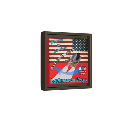 shoot for the stars - framed canvas art (red)