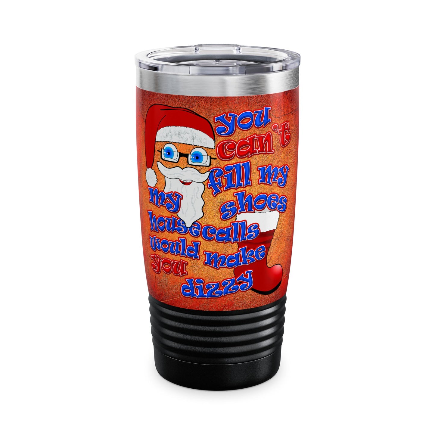 santa's shoes - Ringneck Tumbler, 20oz (burnt orange)