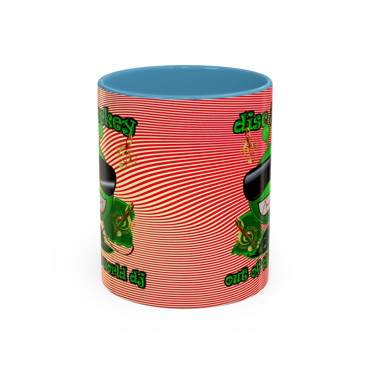 disc jockey - Accent Mug (yellow-orange wave)