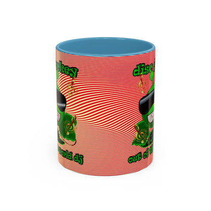 disc jockey - Accent Mug (yellow-orange wave)